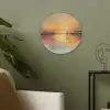 Modern - Abstract - Goud - Roze Akoestische PET Vilt - Rond klein -sfeer2