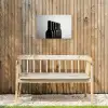 Wijnflessen - Zwart - Minimalistisch Tuinposter op houten frame 2 cm dik klein -sfeer4