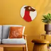 Silhouet - Hond - Trui - Rood Wandcirkel Organisch Forex 3mm klein -sfeer4