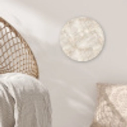 Lichtbeige - Goudbruine Nerven - Marmer Wandcirkel kunststof plaat 5mm dik klein 188 -sfeer5