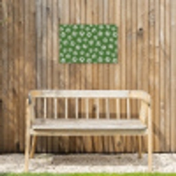 Voetbal - Sport - Groen Tuinposter op houten frame 2 cm dik klein 845 -sfeer4