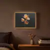 Bloem - Orchidee - Oranje Light Box met batterij (Wandlamp) middel -sfeer4