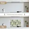 Bladeren - Botanisch - Groen keuken achterwand spatscherm klein 900 -voor_na_NL