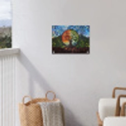 Boom - Seizoenen - Mozaïek - Bergen tuinposter los doek klein -sfeer8