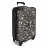Terrazzo patroon veelkleurig donkergrijs NBS - Handbagage koffer - Kinderen Unisex middel -productfoto_3d