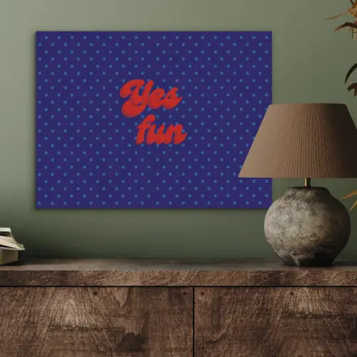 Yes fun - Rood - Blauw - Stippen PET vilt klein -sfeer2