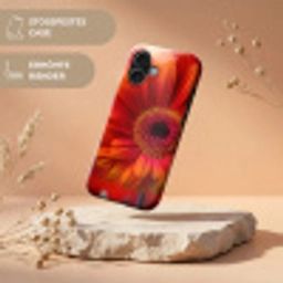 Oranje - Gerbera - Intens Toughcase MagSafe Apple iPhone 17 klein -USP_RandenV_DE