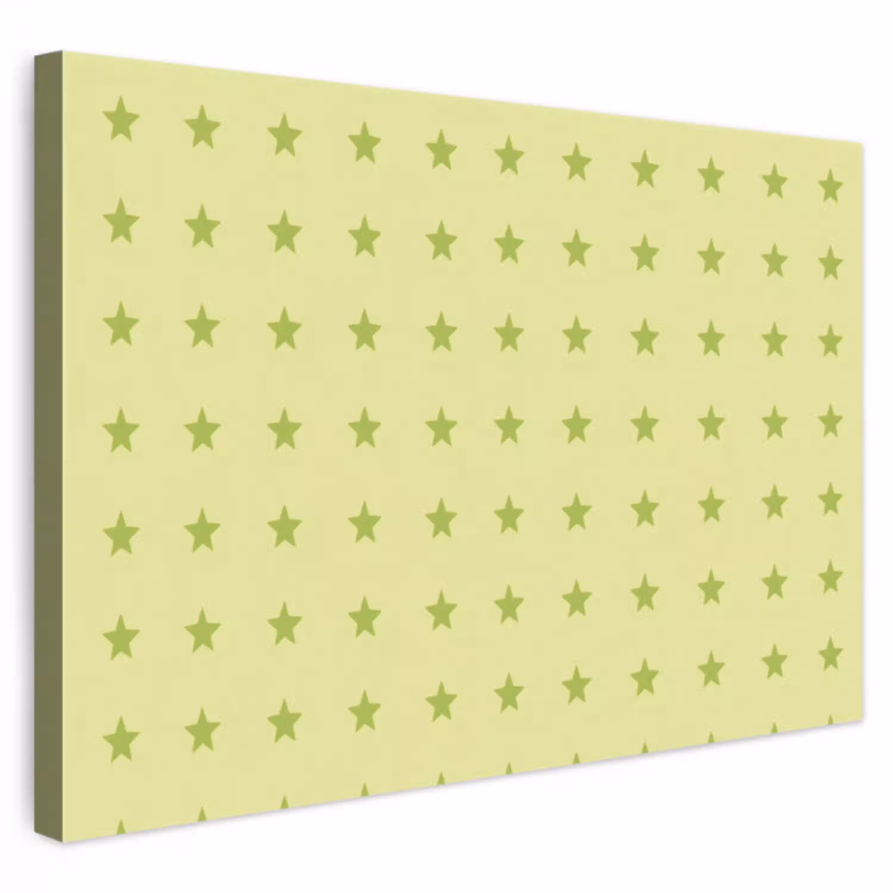 Sterren - Patroon - Groen canvas 2cm klein 34 -3d