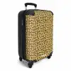 Luipaardprint op goudgele achtergrond NBS - Handbagage koffer - Volwassenen Unisex middel -productfoto_3d