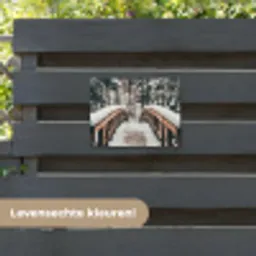 Brug - Winterlandschap - Bos - Natuur - Sneeuw tuinposter los doek klein -sfeer3