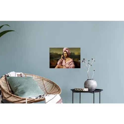 Mona - Klassiek - Roze Muursticker klein -plant