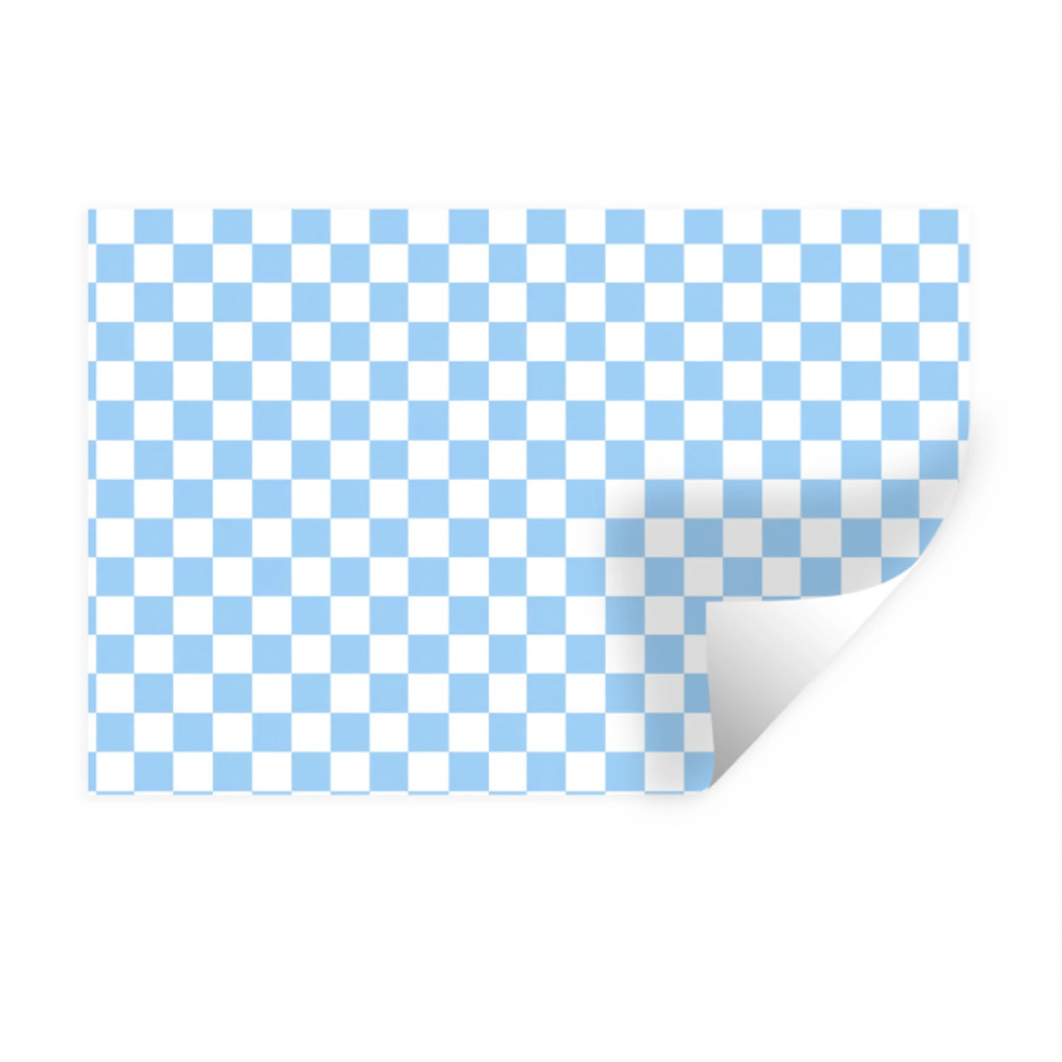 Schaakbord - Klassiek - Blauw Muursticker klein 286 -3d