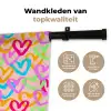 Hart - Neon - Patroon - Kleur Wandkleed katoen klein 269 -sfeer2
