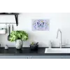 Vlinder - Lichtblauw - Sierlijk - Bloemen Muursticker klein -keuken