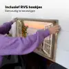 Doorkijk - Uitzicht - Meer - Landschap Inductie beschemer met haakjes klein -ky-ophangen-nl