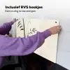Japandi - Bamboe - Beige Inductie beschemer met haakjes klein -ky-ophangen-nl