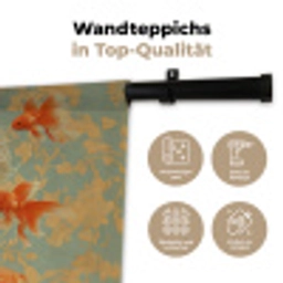 Goudvissen - Oranje - Vrouw - Blond Wandkleed katoen klein -tsfeer2_DE
