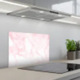 Marmer - Wit - Roze - Chic - Marmerlook keuken achterwand spatscherm klein -3d_schuin