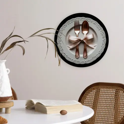 Rose - Strik - Bestek Wandcirkel kunststof plaat 5mm dik klein -sfeer4