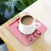 Love - Roze - Spiegeling onderzetter kurk middel -sfeer5