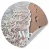 Where to next - Strand - Voetstappen Wandcirkel behangsticker klein -3d