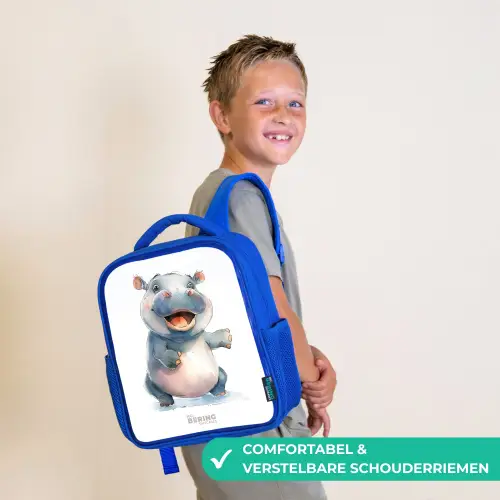 Baby nijlpaard Kinderrugzak - Blauw middel -sfeer3_NL