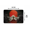 Krijger - Rode trappen - Zon - Berg Placemat vinyl groot -specs