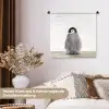 Kinderen - Pinguïn - Grijs - Dieren - Meisjes - Jongens Wandkleed katoen klein -tsfeer1_DE