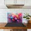 Bloemen - Roze - Watercolor - Kunst keuken achterwand spatscherm klein -sfeer2