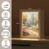 Bloemen - Bomen - Kunst - Watercolor Light Box met kabel (Tafellamp) klein -USP_NL