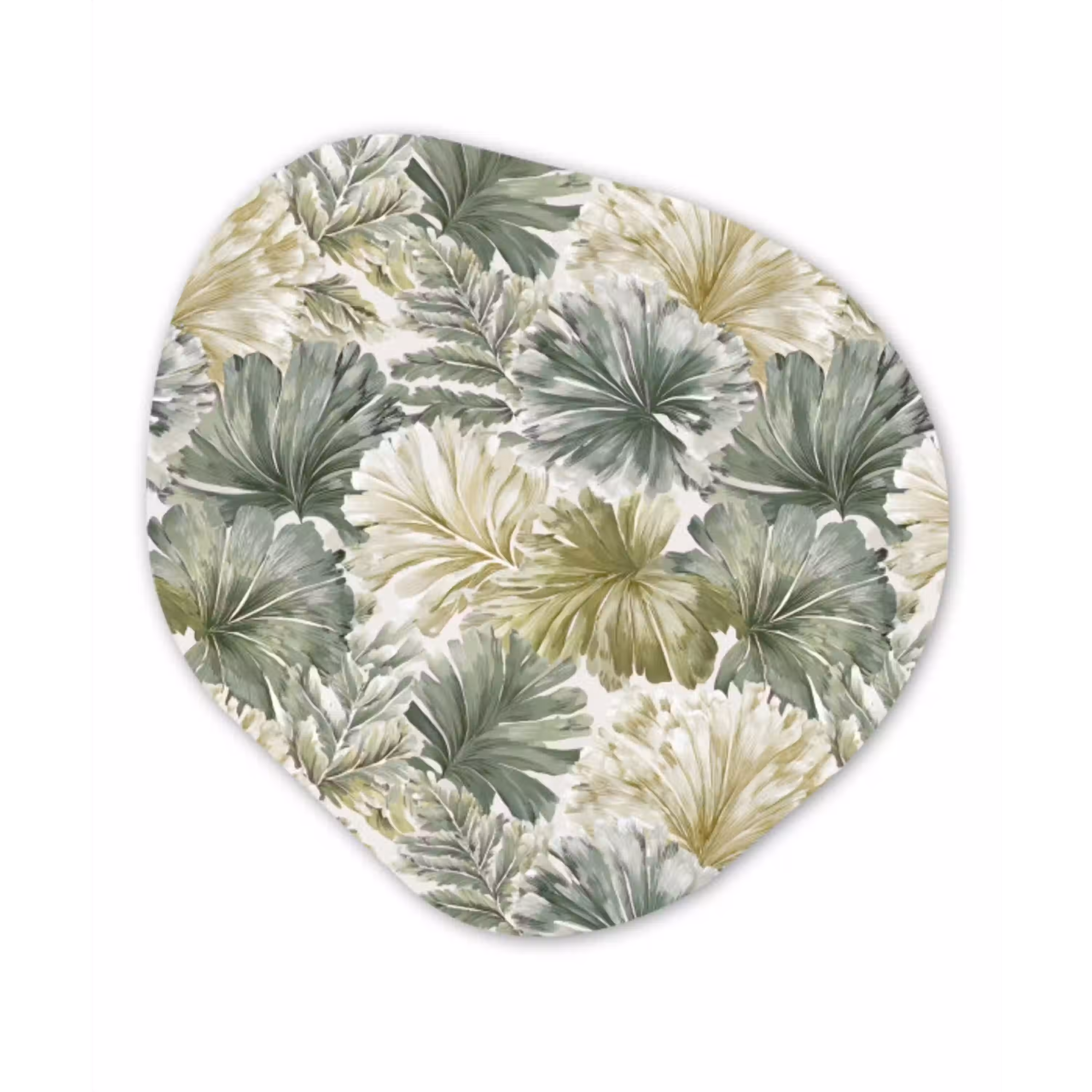 Bladeren - Botanisch - Groen Wandcirkel Organisch Forex 3mm klein 629 -3d
