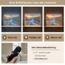 Waterval - Planten - Mos - Landschap - Zonsondergang - Rots Light Box met batterij (Wandlamp) middel -USP_lichtkleurNL