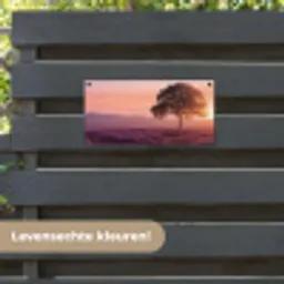 Boom - Heide - Zonsopgang tuinposter los doek klein -sfeer3