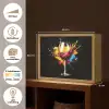 Wijn - Glas - Graffiti - Borrel - Rood - Verf Light Box met batterij (Wandlamp) middel -USP_websiteoverzichtNL