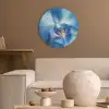 Blauw - Orchidee - Elegeant Akoestische PET Vilt - Rond klein -sfeer1