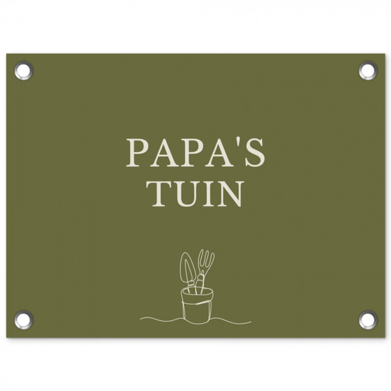 Papa's Tuin tuinposter los doek klein -3d