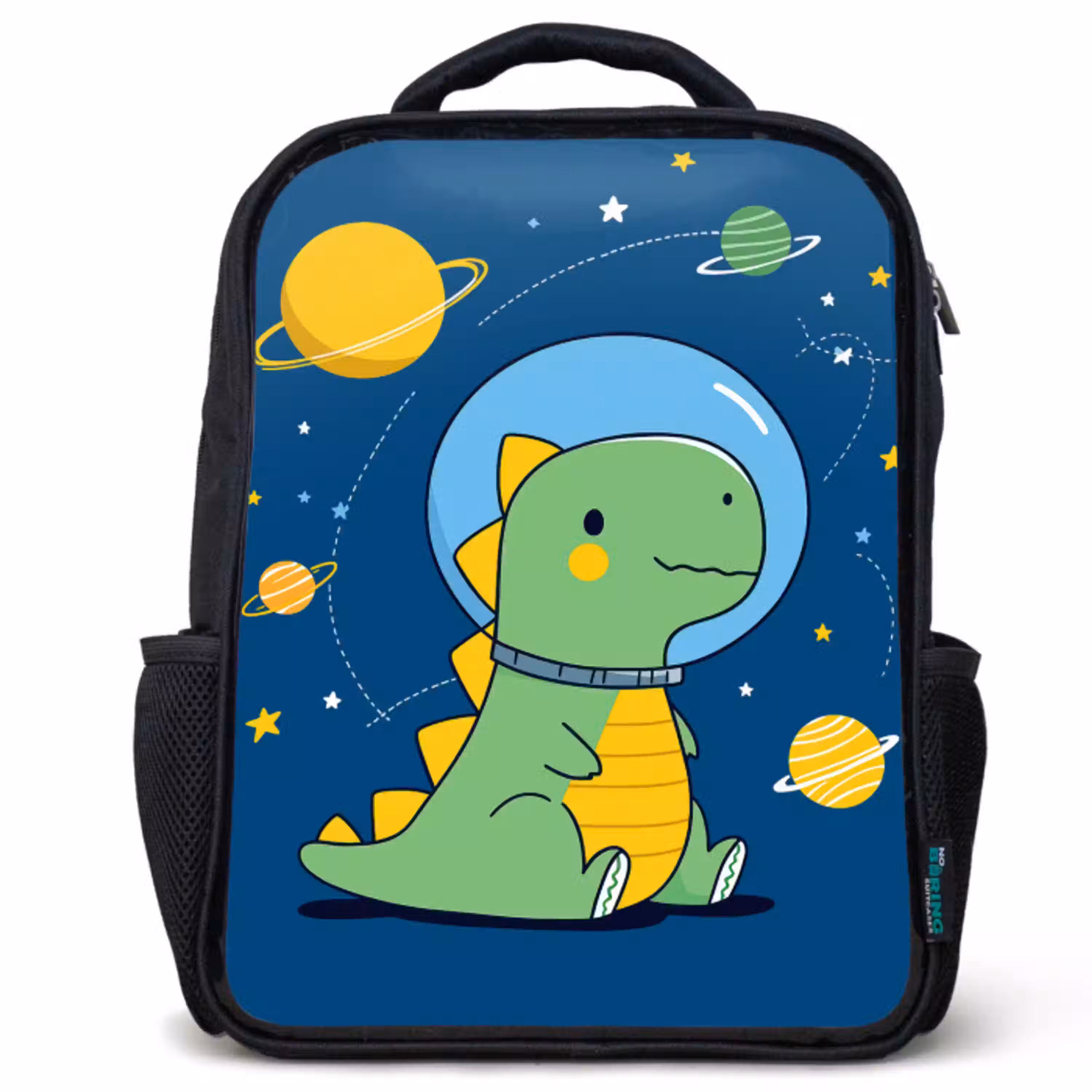 Dino - Ruimte - Planeten Rugzak - Zwart middel -3d