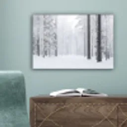 Bos - Sneeuw - Pad - Winter - Stilte canvas 2cm klein -sfeer4