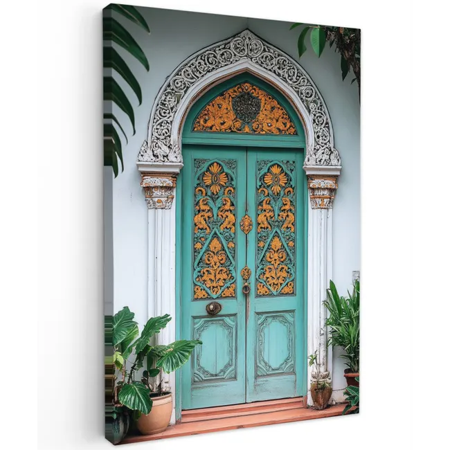 Deur - Patronen - Planten Tuinposter op houten frame 2 cm dik klein -3d