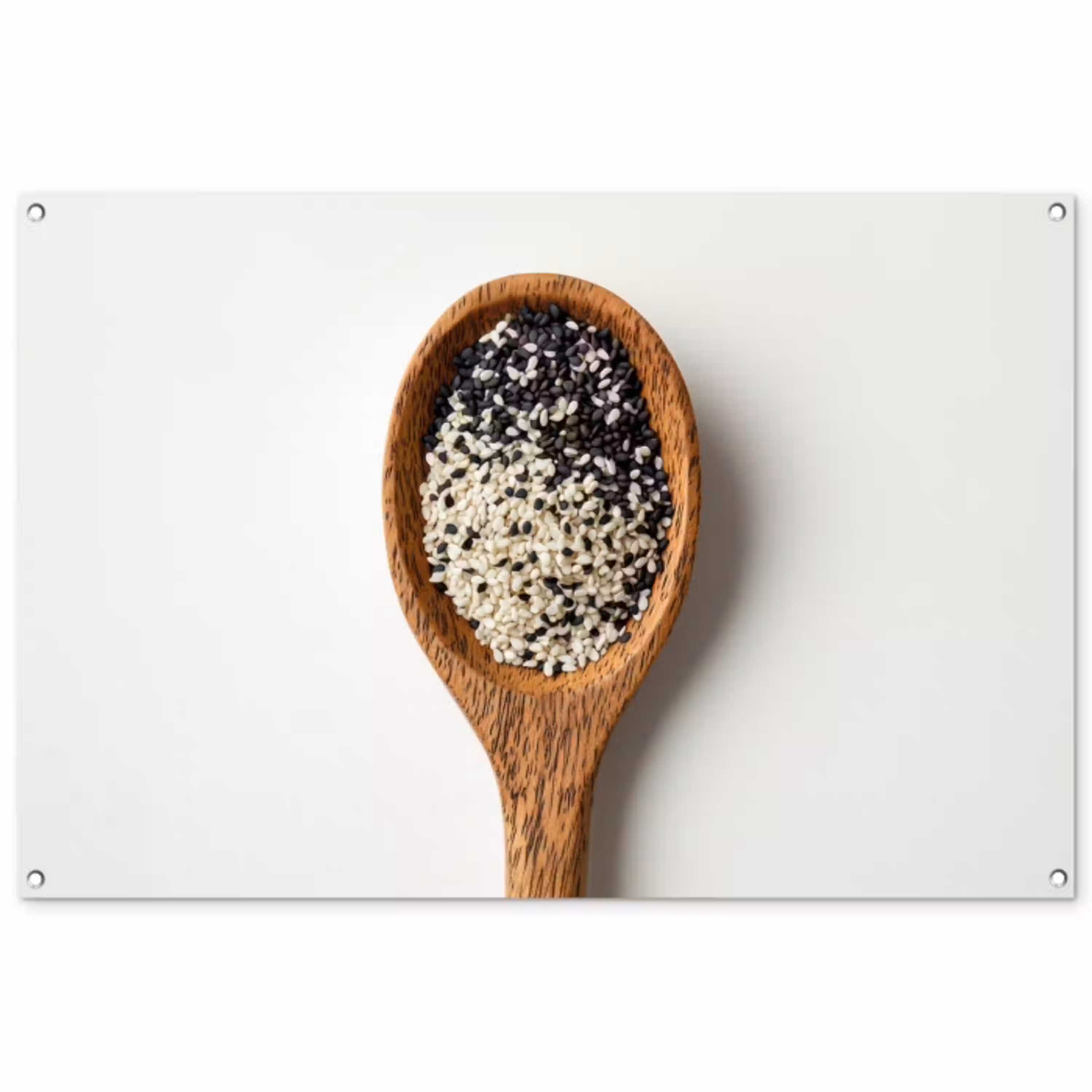 Lepel - Sesam - Wit tuinposter los doek groot -3d