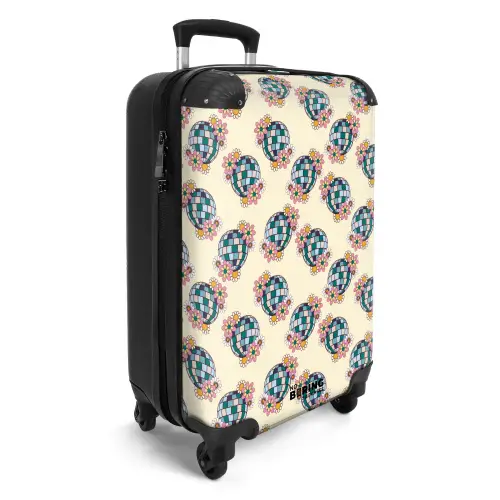 Retro disco bal boekt patroon kleurrijk NBS - Handbagage koffer - Kinderen Unisex middel -productfoto_3d