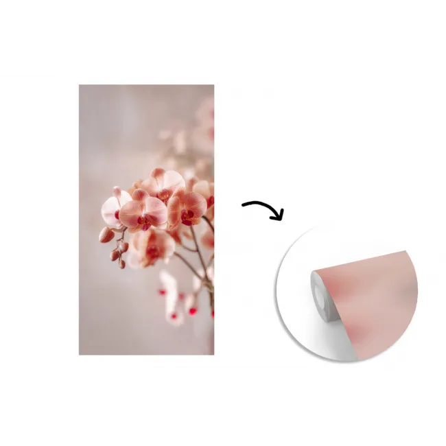Orchidee - Bloemen - Roze - Bloemblaadjes fotobehang vinyl groot -3d