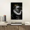 Willem van Oranje - Adriaen Thomasz - Goud - Lens aluminium wit klein -sfeer1