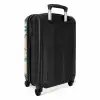 Patronen - Palmbomen op beige NBS - Handbagage koffer - Kinderen Unisex middel -achterkant