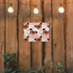Vlinders - Retro - Kleurrijk tuinposter los doek klein 239 -sfeer1