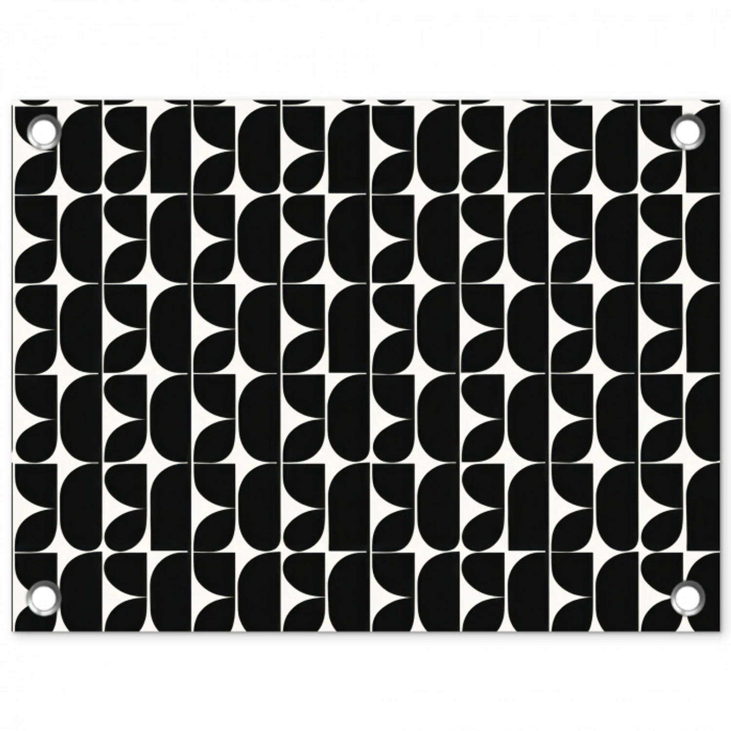 Modern - Geometrisch - Zwart tuinposter los doek klein 239 -3d