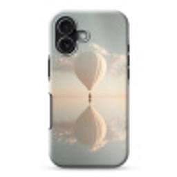 Luchtballon - Wolken - Water - Blauw Toughcase MagSafe Apple iPhone 17 klein -3d