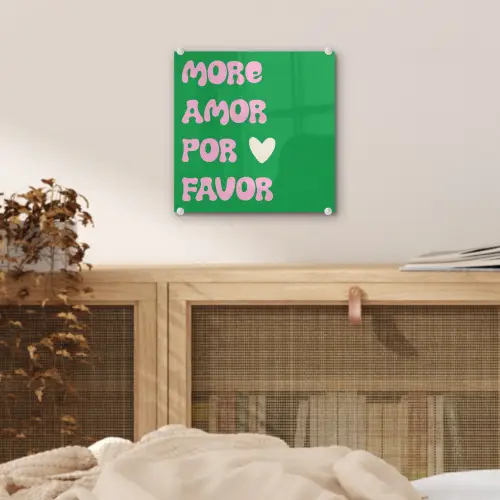 Amor - Valentijn - Groen - Tekst plexiglas 5mm klein -sfeer4