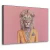 Leeuw - Pak - Geruit - Bril Textielframe - compleet frame klein -3d