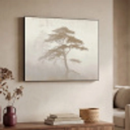 Boom - Oosterse stijl - Landschap Textielframe zwart klein -sfeer3